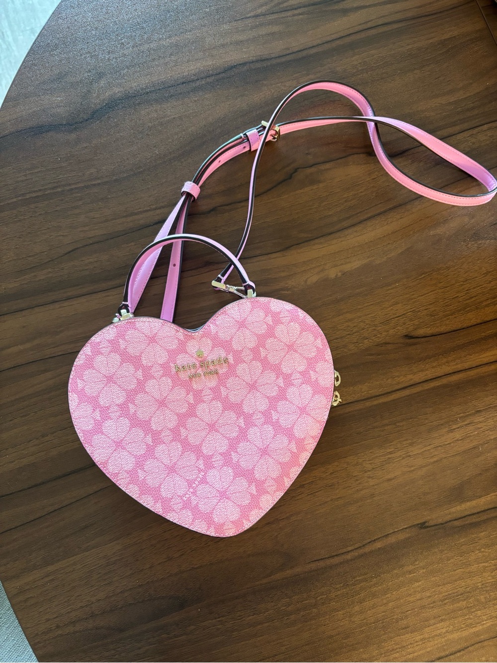 NWT Kate Spade Parisian Pink Love Shack Heart Spade Flower Crossbody Bag